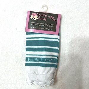 NWT Ruffle Butts aqua leg warmers